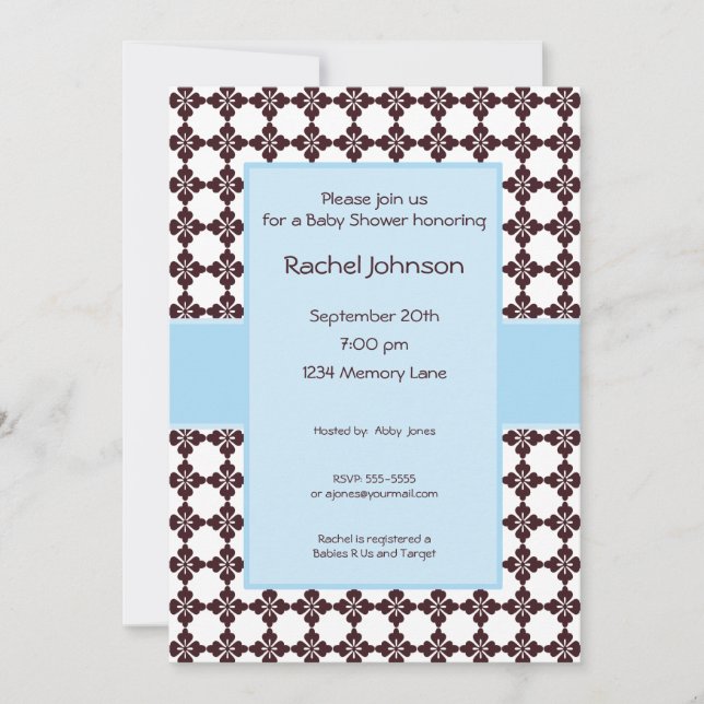 Invitación personalizada a Baby Shower (Anverso)