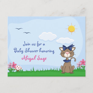 Invitación personalizada a Baby Shower para gatos 
