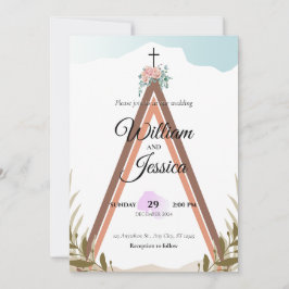 Invitación personalizada a bodas simples de boho
