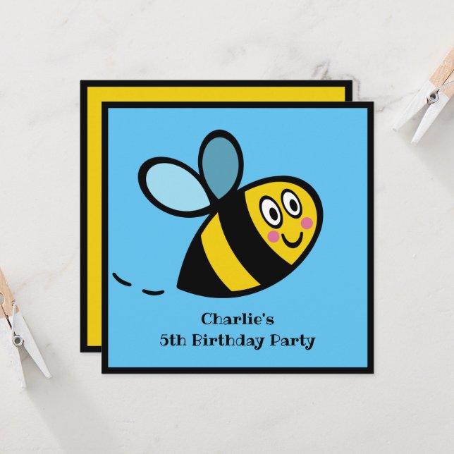 Invitación personalizada a Bumblebee (Anverso/Reverso In Situ)