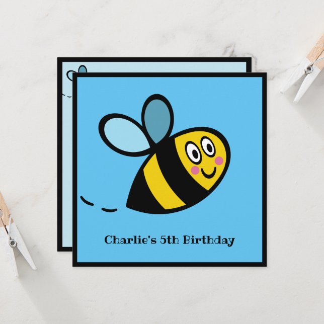 Invitación personalizada a Bumblebee (Anverso/Reverso In Situ)