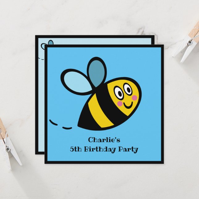 Invitación personalizada a Bumblebee (Anverso/Reverso In Situ)