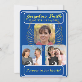 Invitación personalizada a conmemoración de funera