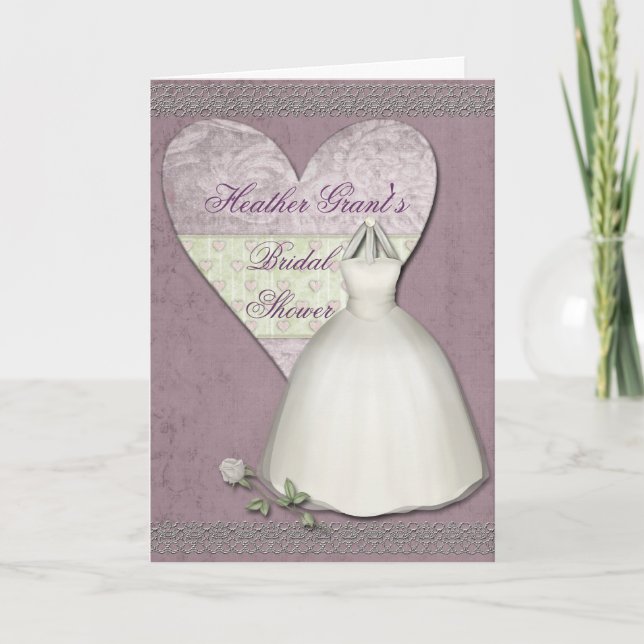 Invitación personalizada a ducha de novia (Anverso)