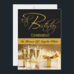 Invitación personalizada a la fiesta de cumpleaños<br><div class="desc">A tus invitados les encantará esta invitación personalizada de cumpleaños número 70.  Simple pero festivo... es una manera apropiada de celebrar el gran día de tu invitado de honor.  ¡No te olvides del franqueo!</div>