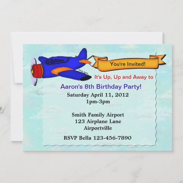 Invitación personalizada a la fiesta de cumpleaños (Anverso)