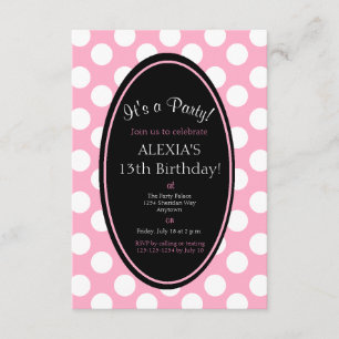 Invitación personalizada a la fiesta de Punto de P
