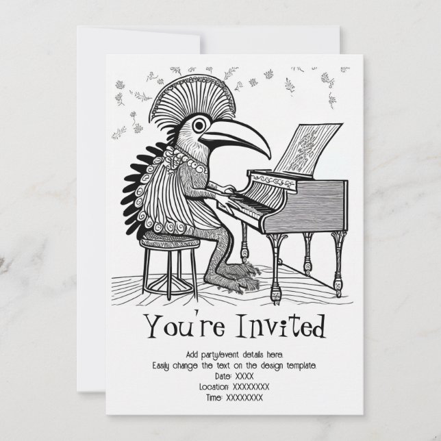 Invitación personalizada a la música en directo (Anverso)