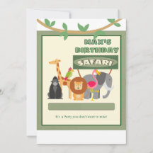 Invitación personalizada a los niños a tomar Safar