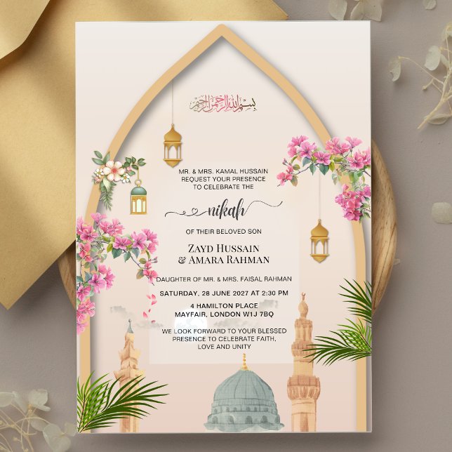 Invitación personalizada a Nikah de Masjid An-Naba (Subido por el creador)