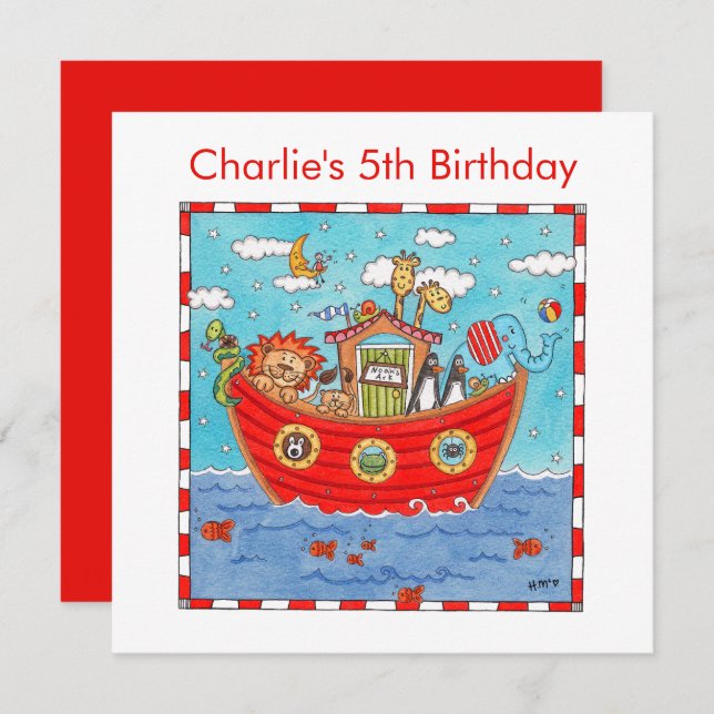 Invitación personalizada al cumpleaños árabe de No (Anverso / Reverso)