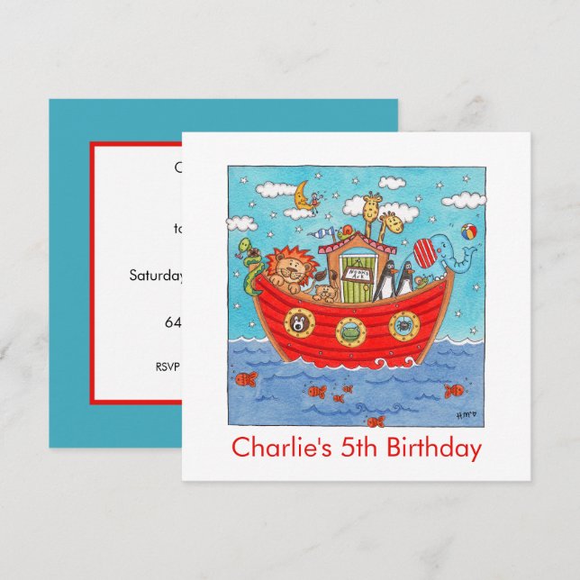 Invitación personalizada al cumpleaños árabe de No (Anverso / Reverso)