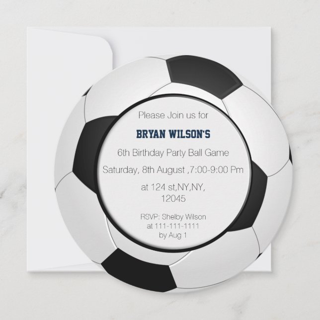 Invitación personalizada al tema del fútbol Fiesta (Anverso)