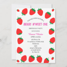 Invitación personalizada Berry Sweet One chica