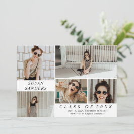 Invitación personalizada de 5 graduaciones fotográ
