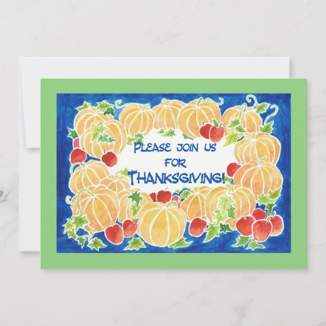 Invitación personalizada de Acción de Gracias - Ca (Anverso)