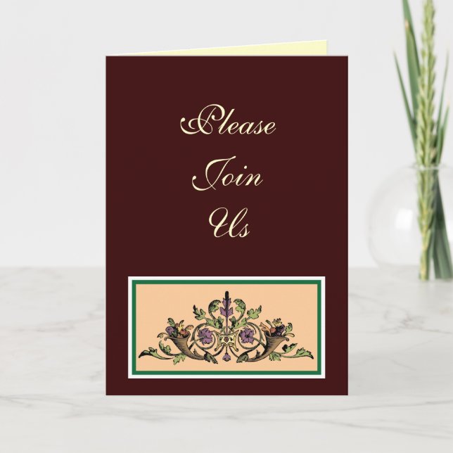 Invitación personalizada de Acción de Gracias con  (Anverso)