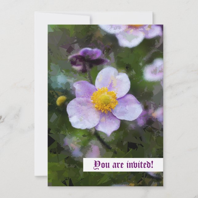 Invitación personalizada de Anemone (Anverso)