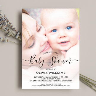 Invitación personalizada de Baby Shower fotográfic