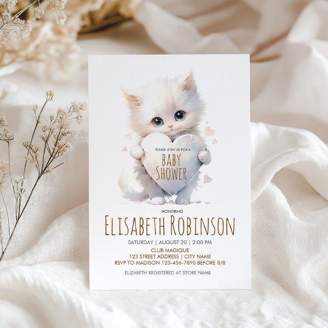 Invitación personalizada de Baby Shower para gatit (Subido por el creador)