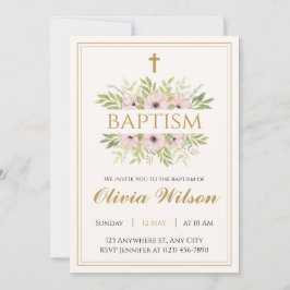 Invitación Personalizada de Bautismo para Adultos