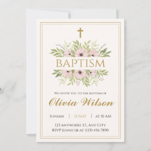 Invitación Personalizada de Bautismo para Adultos