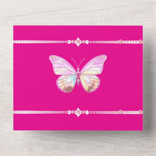 Invitación personalizada de B'fly All in One Birda (Anverso)