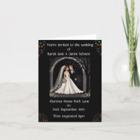 Invitación personalizada de boda con dibujo animad