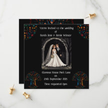 Invitación personalizada de boda con imagen de dib