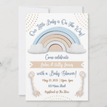 Invitación personalizada de Boho Baby Shower