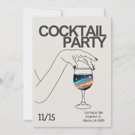 Invitación personalizada de cóctel Party