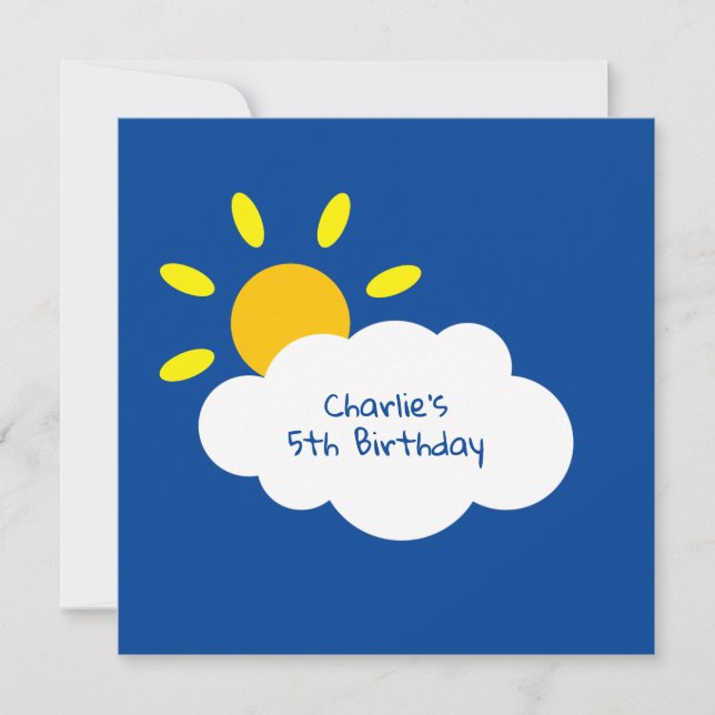 Invitación personalizada de cumpleaños a Cloud & S (Anverso)