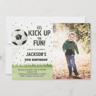Invitación personalizada de cumpleaños al fútbol