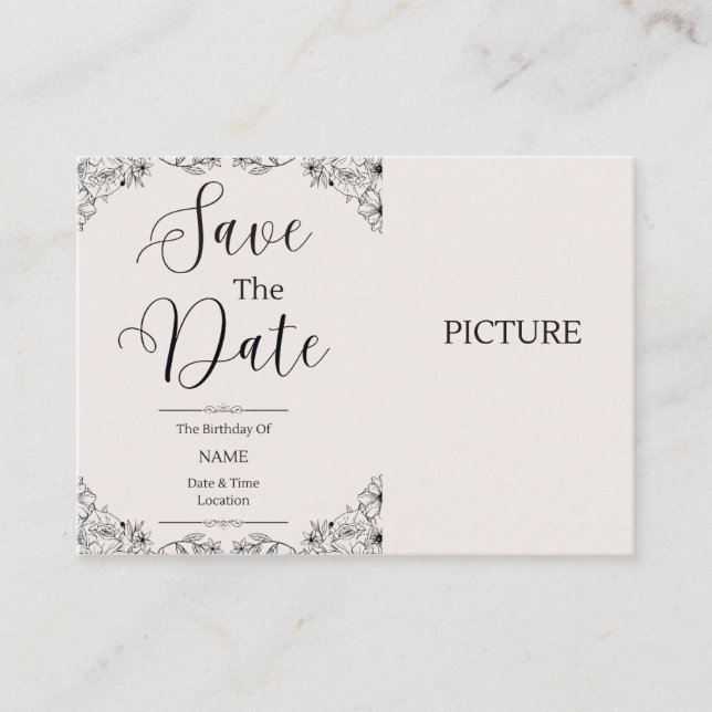 Invitación personalizada de cumpleaños - Añadir tu (Anverso)