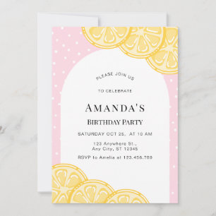 Invitación personalizada de cumpleaños de Lemonade