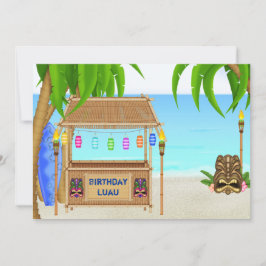 Invitación personalizada de cumpleaños de Luau