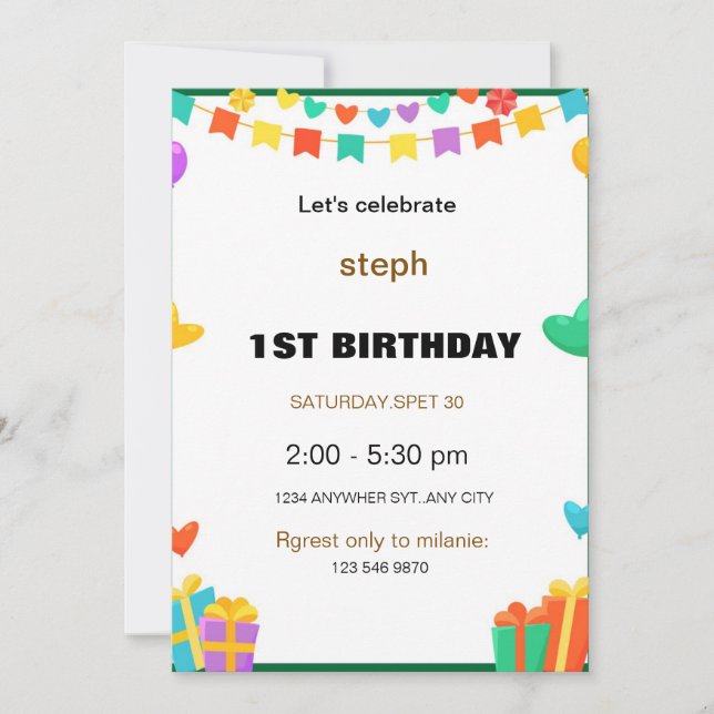 invitación personalizada de cumpleaños de sésamo s (Anverso)