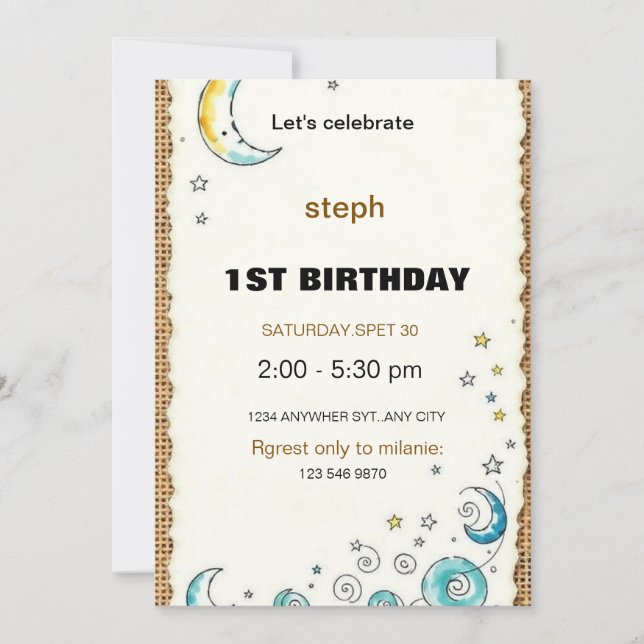 invitación personalizada de cumpleaños de sésamo s (Anverso)