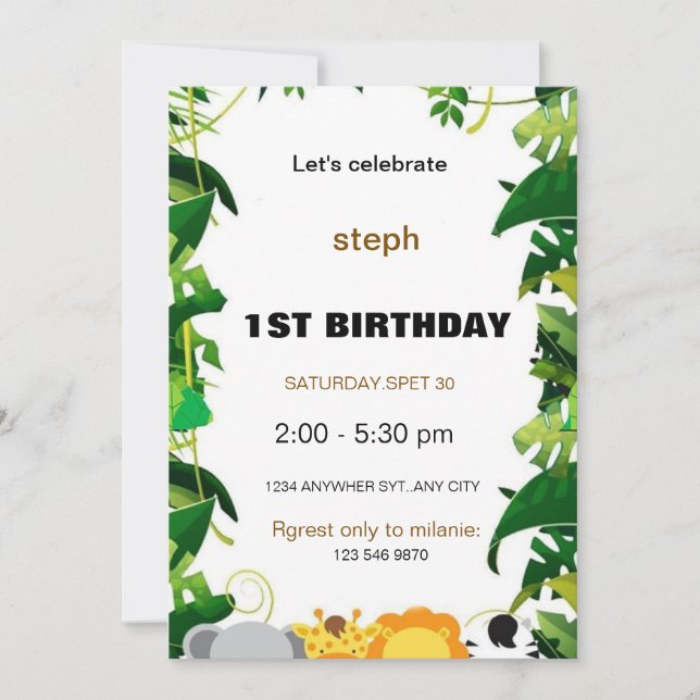 invitación personalizada de cumpleaños de sésamo s (Anverso)