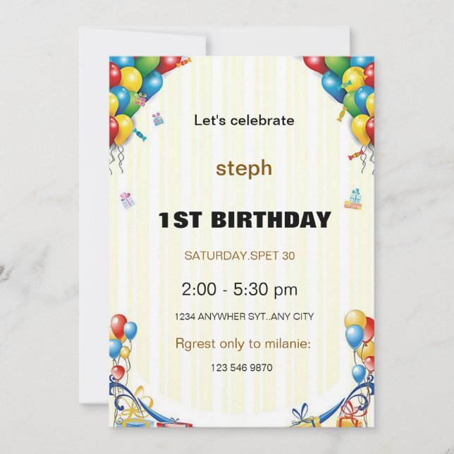 invitación personalizada de cumpleaños de sésamo s (Anverso)