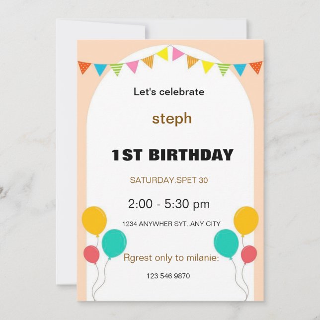 invitación personalizada de cumpleaños de sésamo s (Anverso)