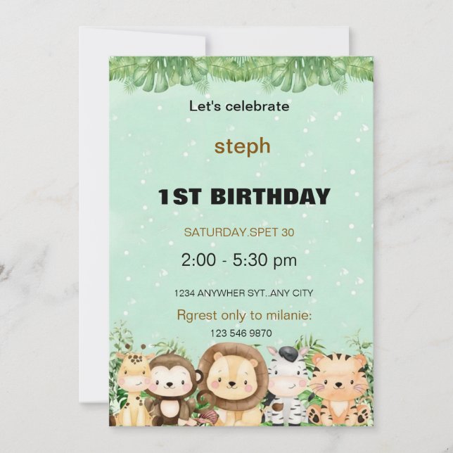 invitación personalizada de cumpleaños de sésamo s (Anverso)