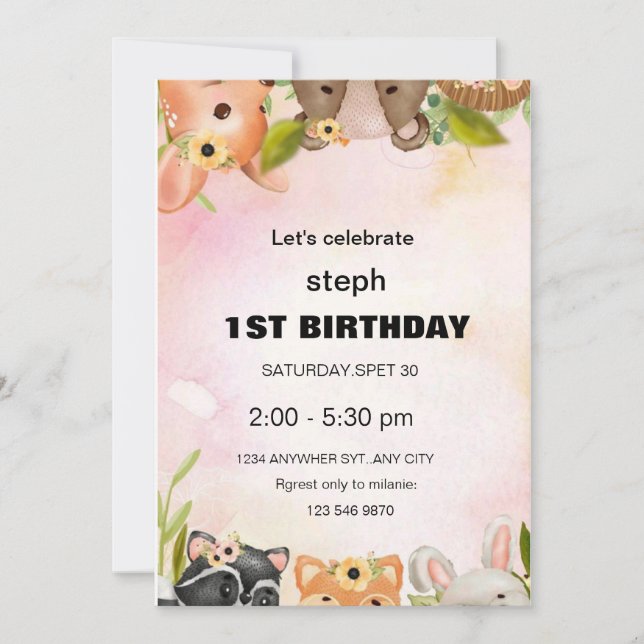 invitación personalizada de cumpleaños de sésamo s (Anverso)
