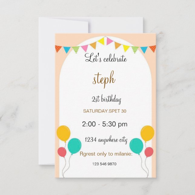 invitación personalizada de cumpleaños de sésamo s (Anverso)