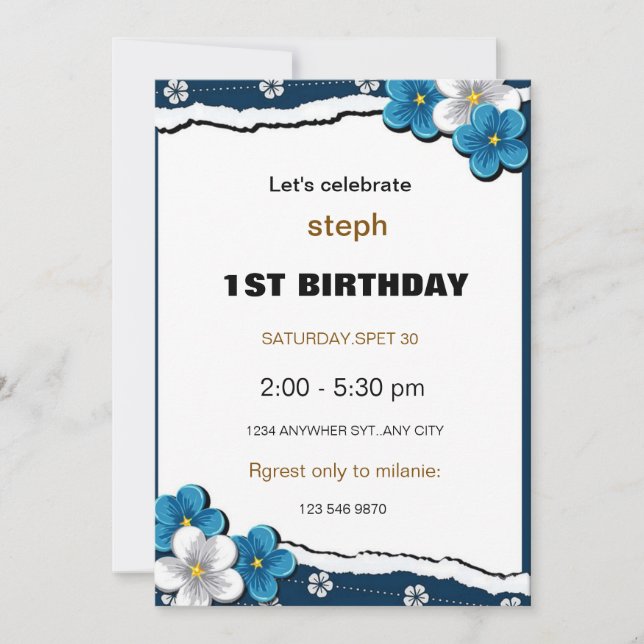 invitación personalizada de cumpleaños de sésamo s (Anverso)