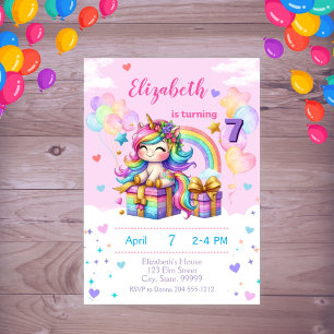 Invitación personalizada de cumpleaños de Shimmer 