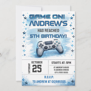 Invitación Personalizada de Cumpleaños de Videojue