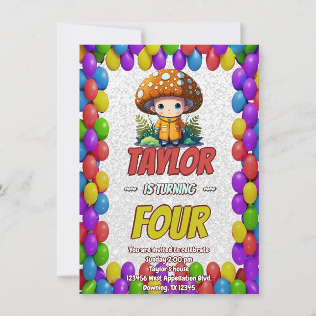 Invitación Personalizada de Cumpleaños del Guardiá (Anverso)