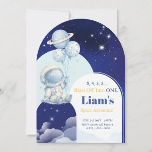 Invitación Personalizada de Cumpleaños Espacial pa