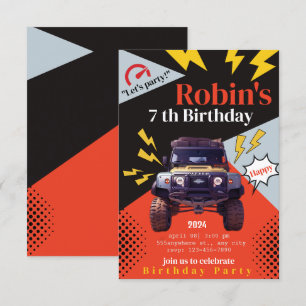 Invitación personalizada de cumpleaños, Fiesta Per